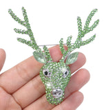 Tuliper 6 Colors Deer Head Rhinestone Brooch Pin