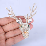 Tuliper 6 Colors Deer Head Rhinestone Brooch Pin