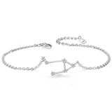 Tuliper 925 Sterling Silver 12 Constellation Bridal Bracelet Guard Star Cubic Zircon Bracelet For Women Wedding Birthday Gift