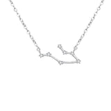 Tuliper 925 Sterling Silver 12 Constellation Bridal Necklace Pendant