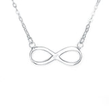 Tuliper 925 Sterling Silver Infinity Bridal Necklace Bracelet Earring Set