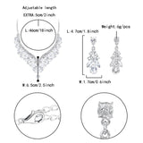 Tuliper Angel Wing Teardrop Bridal Necklace Earrings Austrian Crystal Rhinestone Wedding Jewelry Set