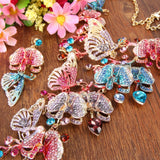 Tuliper Animal Butterfly Necklace Earrings Set