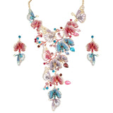 Tuliper Animal Butterfly Necklace Earrings Set