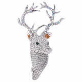 Tuliper Bling Deer Head Animal Austrian Crystal Rhinestone Brooch