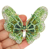 Tuliper Butterfly Animal Brooch Pins Austrian Crystal Rhinestone Brooches