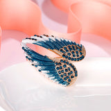 Tuliper Chic Angel Wing Feather Pin Austrian Crystal Rhinestone Brooch