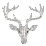 Tuliper Christmas Deer Stag Elk Head Animal Brooch