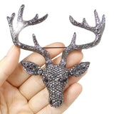 Tuliper Christmas Deer Stag Elk Head Animal Brooch