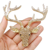 Tuliper Christmas Deer Stag Elk Head Animal Brooch