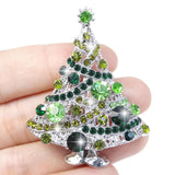 Tuliper Christmas Tree Austrian Crystal Brooch