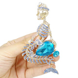 Tuliper Crown Mermaid Skull Skeleton Brooch