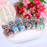 Tuliper Enamel Cartoon Cat Pet Austrian Crystal Rhinestone Brooches