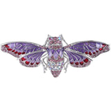 Tuliper Enamel Cicada Pin Austrian Crystal Brooches