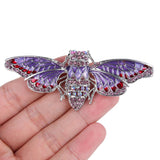 Tuliper Enamel Cicada Pin Austrian Crystal Brooches