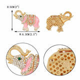 Tuliper Enamel Elephant Animal Brooch Pin Austrian Crystal Rhinestone Brooch For Women Party Jewelry Gift