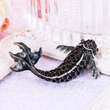 Tuliper Enamel Fish Animal Pins Austrian Crystal Rhinestone Brooches