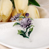 Tuliper Enamel Flower Pins Chrysanthemum Brooch