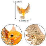 Tuliper Enamel Flying Bird Animal Pins Austrian Crystal Rhinestone Brooches