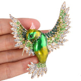 Tuliper Enamel Flying Bird Animal Pins Austrian Crystal Rhinestone Brooches