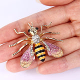 Tuliper Enamel Honey Bee Insect Animal Brooch