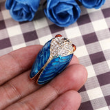 Tuliper Enamel Summer Cicada Insect Animal Brooch