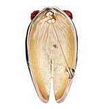 Tuliper Enamel Summer Cicada Insect Animal Brooch