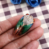 Tuliper Enamel Summer Cicada Insect Animal Brooch