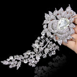 Tuliper Flower Bud Bridal Bridesmaids Austrian Crystal Brooches