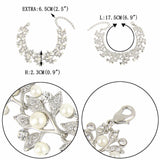 Tuliper Flower Leaf Bridal Bracelet Alloy Pearl Tennis Bracelet