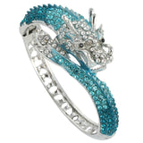 Tuliper Flying Dragon Animal Bracelet Bangle Blue Austrian Crystal Rhinestone Bracelet