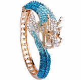 Tuliper Flying Dragon Animal Bracelet Bangle Blue Austrian Crystal Rhinestone Bracelet