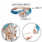 Tuliper Flying Dragon Animal Bracelet Bangle Blue Austrian Crystal Rhinestone Bracelet