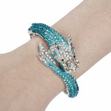 Tuliper Flying Dragon Animal Bracelet Bangle Blue Austrian Crystal Rhinestone Bracelet