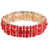 Tuliper Geometric Bridal Bracelet Bangle Rhinestone Austrian Crystal Bracelet