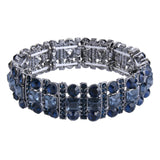 Tuliper Geometric Bridal Bracelet Bangle Rhinestone Austrian Crystal Bracelet