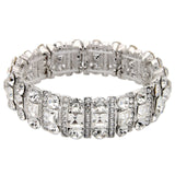 Tuliper Geometric Bridal Bracelet Bangle Rhinestone Austrian Crystal Bracelet