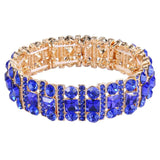 Tuliper Geometric Bridal Bracelet Bangle Rhinestone Austrian Crystal Bracelet