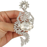 Tuliper Halloween Mermaid Skull Skeleton Brooch