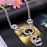 Tuliper Halloween Skull Pendant Necklace