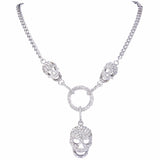 Tuliper Halloween Skull Pendant Necklace