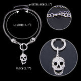 Tuliper Halloween Skull Pendant Necklace