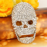 Tuliper Halloween Skull Skeleton Brooch