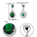 Tuliper Halo Teardrop Bridal Earrings Cubic Zircon Rhinestone Earrings