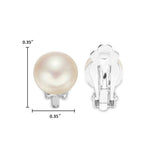 Tuliper Ivory Bread Natural Pearl Bridal Earrings 9M/10M/11M/12M/13M Clip-on  Earrings