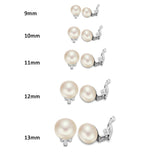 Tuliper Ivory Bread Natural Pearl Bridal Earrings 9M/10M/11M/12M/13M Clip-on  Earrings