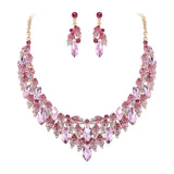 Tuliper Layered Leaf Bridal Jewelry Set