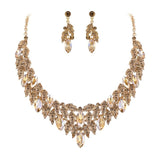 Tuliper Layered Leaf Bridal Jewelry Set