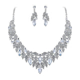 Tuliper Layered Leaf Bridal Jewelry Set