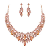 Tuliper Layered Leaf Bridal Jewelry Set